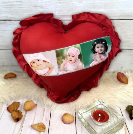 HEART SHAPE PERSONALIZED PILLOW WITH FOAM FILL